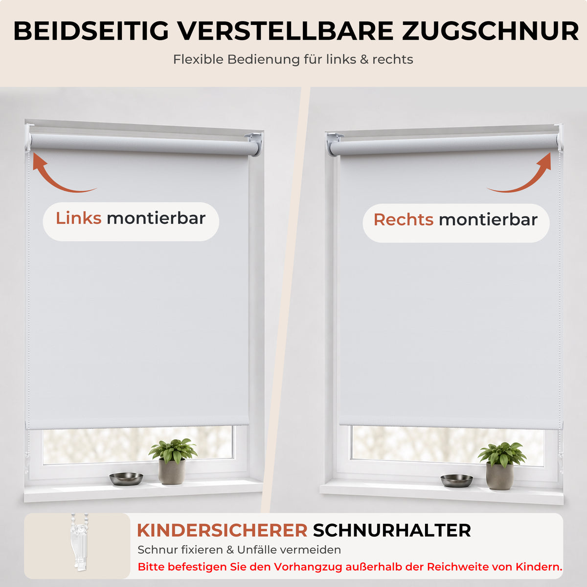 HOMEDEMO Verdunklungsrollo mit Bohren