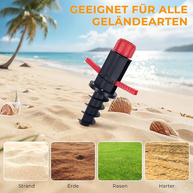 HOMEDEMO Verstellbarer Metall Erdspieß Ø22–32mm