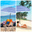 HOMEDEMO Sonnenschirm Strandschirm mit Bodenhülse, Gartenschirm Marktschirm,UV50+