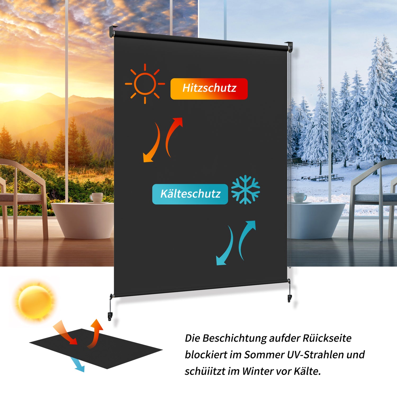 Außenrollo Senkrechtmarkise