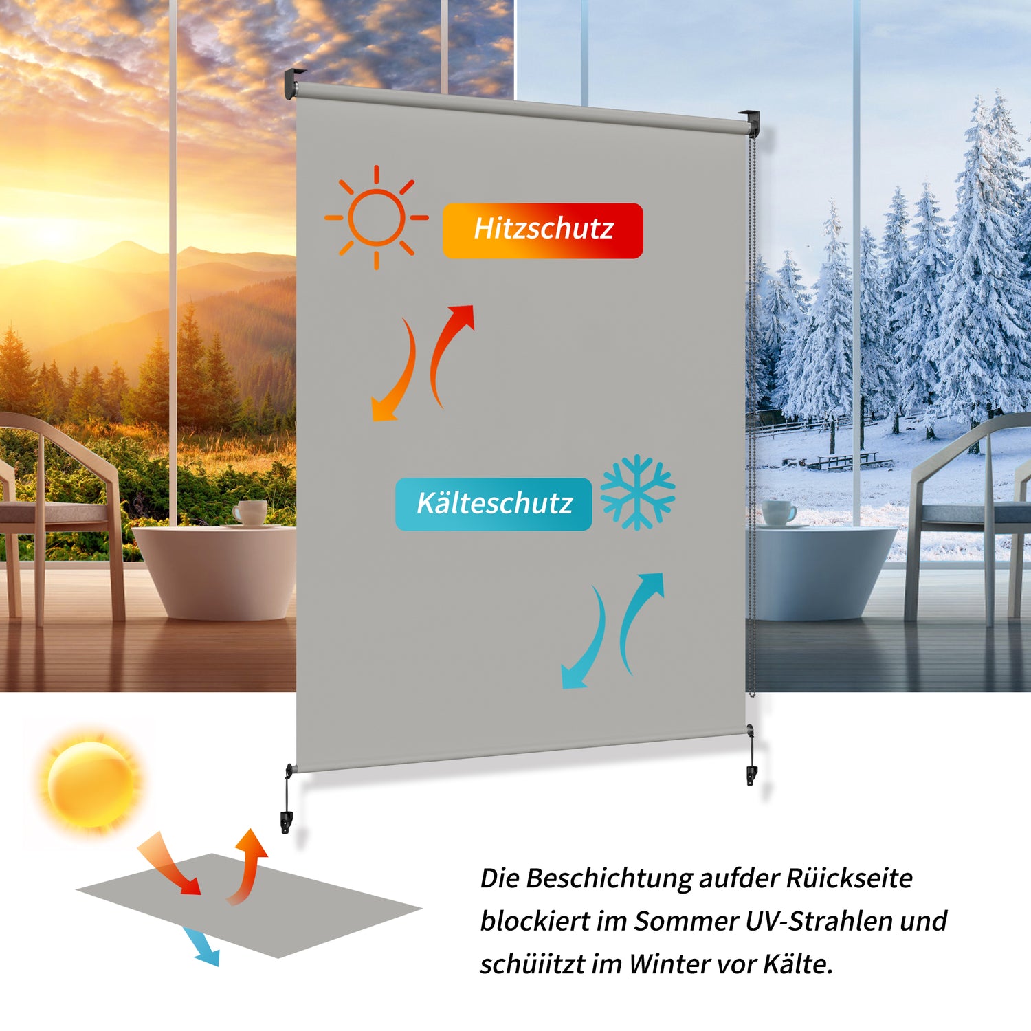 Außenrollo Senkrechtmarkise