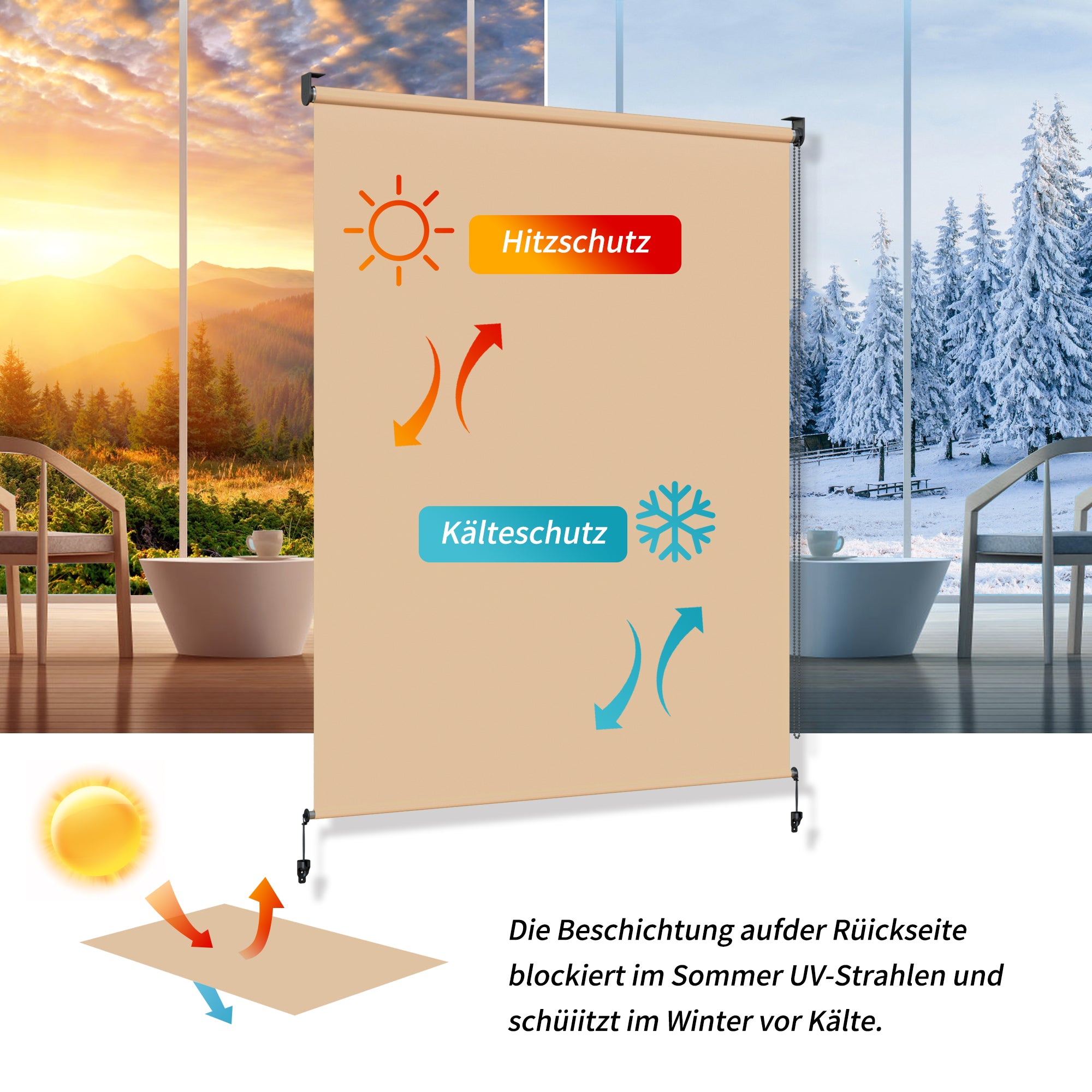 Außenrollo Senkrechtmarkise