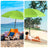 HOMEDEMO Sonnenschirm Strandschirm mit Bodenhülse, Gartenschirm Marktschirm,UV50+