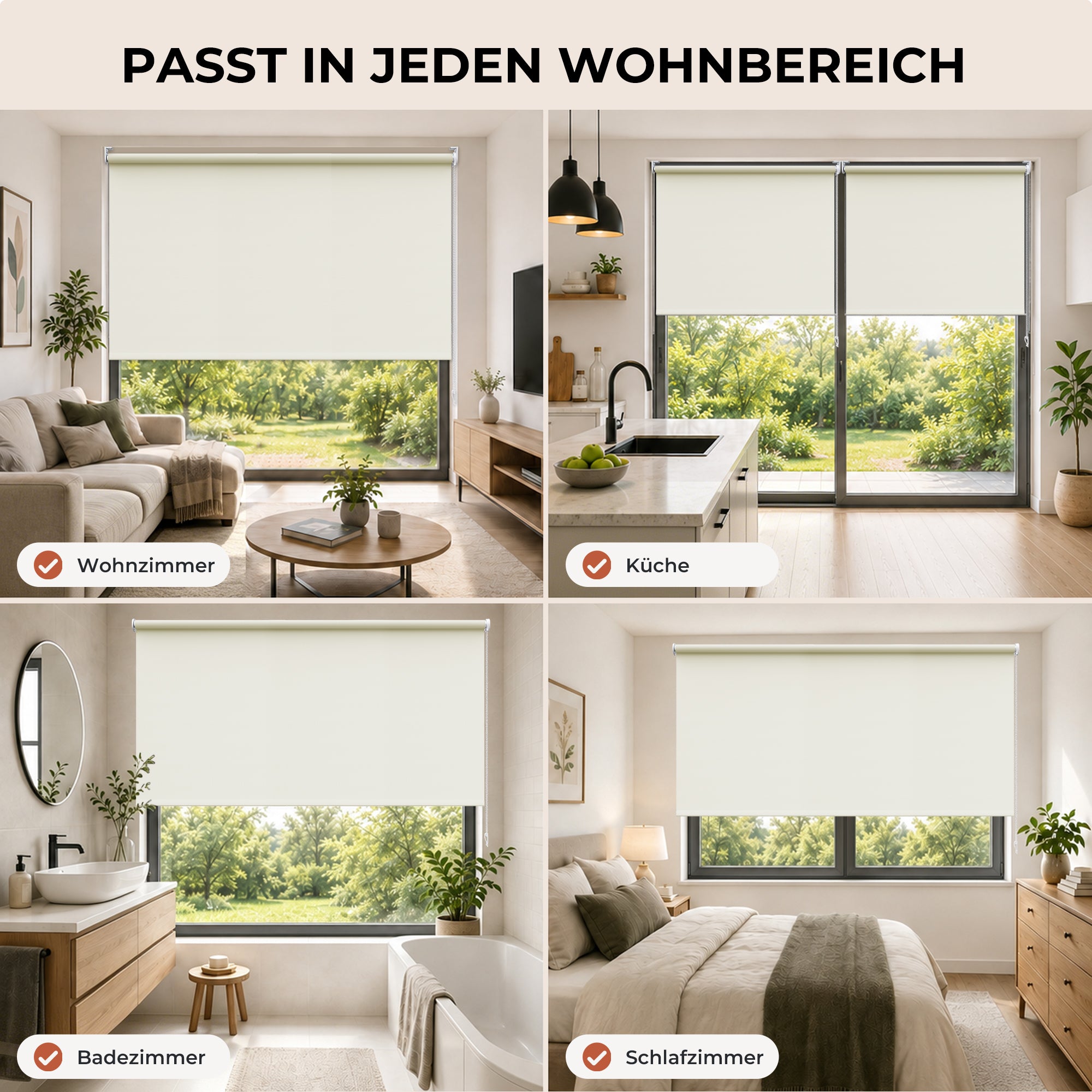 HOMEDEMO Verdunklungsrollo mit Bohren