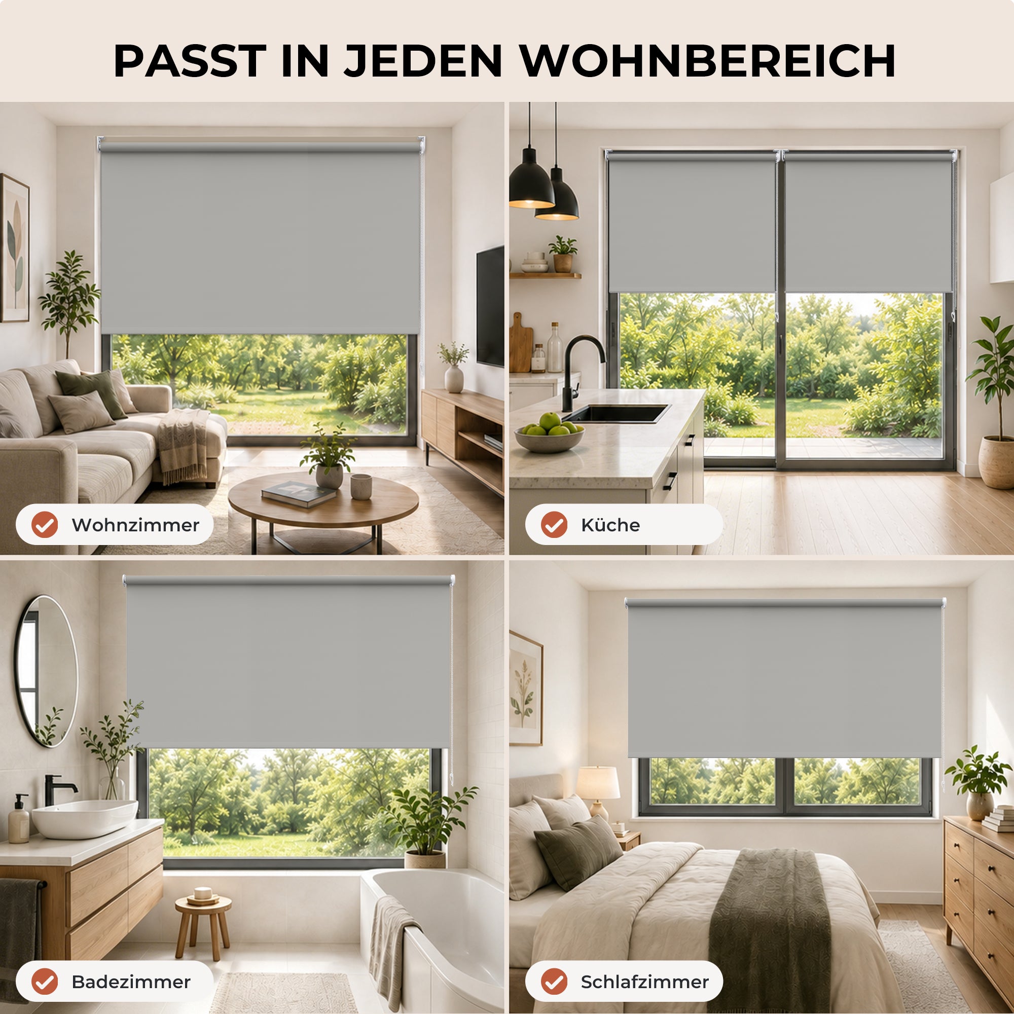 HOMEDEMO Verdunklungsrollo mit Bohren