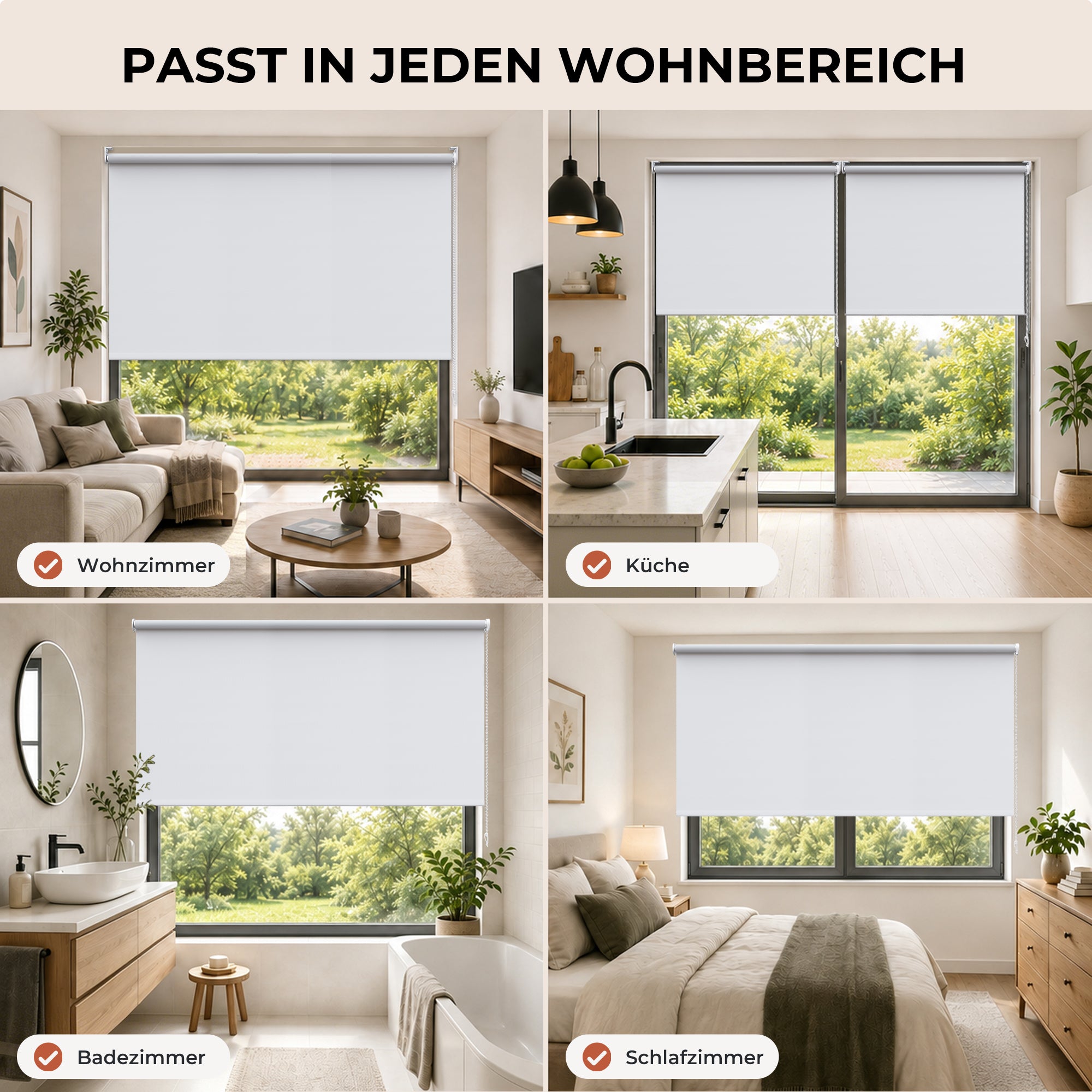 HOMEDEMO Verdunklungsrollo mit Bohren