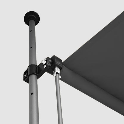 Einziehbare Klemmmarkise für Balkon mit Handkurbel manuell