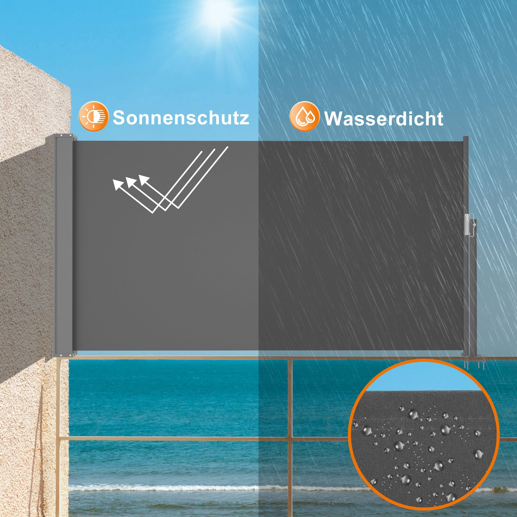 Ausziehbar Seitenmarkise