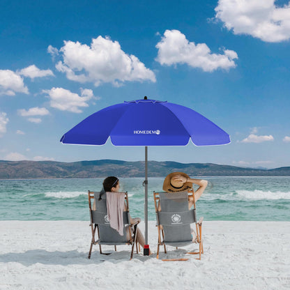 HOMEDEMO Strandschirm Sonnenschirm mit Upgrade Boden Hülse