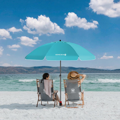 HOMEDEMO Strandschirm Sonnenschirm mit Upgrade Boden Hülse
